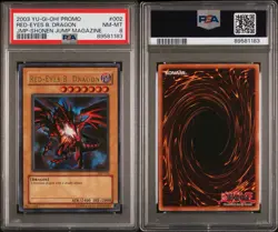 2003 Yu-Gi-Oh! Red-Eyes B. Dragon JMP-002 Shonen Jump Promo PSA 8 - Image 3