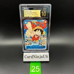 CGC 10 PRISTINE MONKEY D. LUFFY #P-033 ONE PIECE WEEKLY SHONEN JUMP 2023 JPN 25 - Image 1