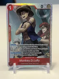 One Piece CCG Monkey.D.Luffy SR Op14-013 Super Rare English Near Mint - Image 1