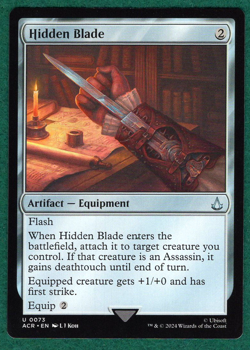 Hidden Blade - Universes Beyond: Assassin's Creed (ACR) #73 - Magic MTG Card - Image 1