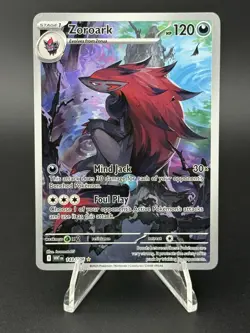 Zoroark 143/086 Illustration Rare White Flare Holo Pokemon Card NM - Image 1