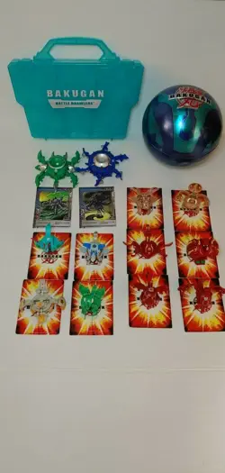 Bakugan Battle Brawlers Gundalian Invaders Lot With Cards and Cases Rare - Image 1