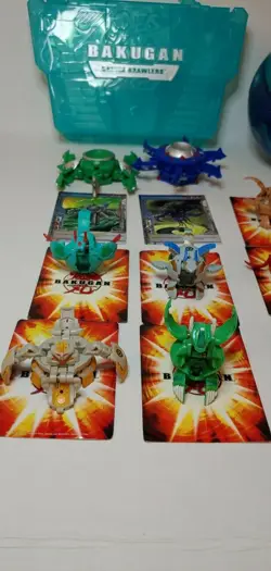 Bakugan Battle Brawlers Gundalian Invaders Lot With Cards and Cases Rare - Image 2