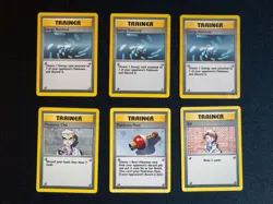 1999 Pokemon TCG Base Set Unlimited Trainer Card Lot of 6 - Image 1