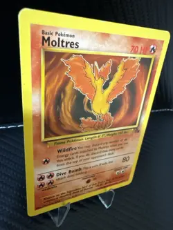 Moltres 27/62 Fossil Non-Holo Rare LP WOTC 1999 Pokemon Card Vintage - Image 3