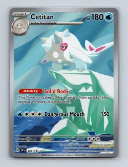 Cetitan 201 2024 Pokemon Surging Sparks Illustration Rare Card NM+ - Image 1