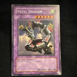 Yu-Gi-Oh! TCG Metal Dragon Fusion Monster Card LOB-102 Legend Blue Eyes 1996 - Image 1