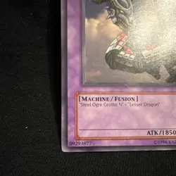 Yu-Gi-Oh! TCG Metal Dragon Fusion Monster Card LOB-102 Legend Blue Eyes 1996 - Image 5