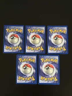 Pikachu First Edition Jungle Common Pokemon Card Lot Of 5 MP/LP Vintage WOTC - Image 2