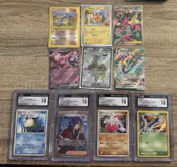 Pokemon 10 Card Lot Slabs and more - Image 1