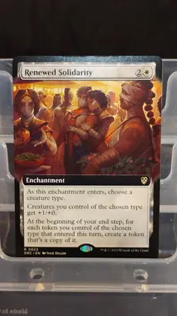 Magic: The Gathering Renewed Solidarity Rare White Enchantment Aetherdrift - Image 1