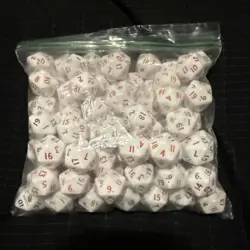 D20 Magic The Gathering Dice Lot MTG D20 Dice Bag Full - Image 1