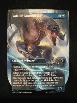 MTG Volatile Stormdrake Borderless 0329 Modern Horizons 3 NM - Image 1