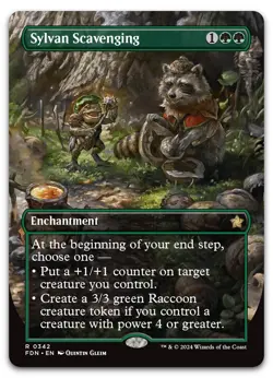 Sylvan Scavenging (Borderless) #342 (NM) Foundations FDN Magic MTG - Image 1
