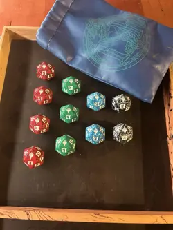 MTG Magic the Gathering Planeswalker Dice Spindown Lot + Bonus TSR Dice Pouch! - Image 1