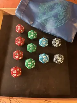MTG Magic the Gathering Planeswalker Dice Spindown Lot + Bonus TSR Dice Pouch! - Image 2