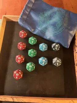 MTG Magic the Gathering Planeswalker Dice Spindown Lot + Bonus TSR Dice Pouch! - Image 3