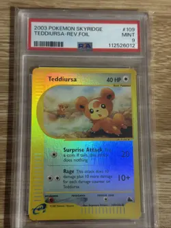 2003 Pokemon Skyridge Teddiursa Reverse #109 PSA 9 SUPER LOW POP! Only 1 On Ebay - Image 1