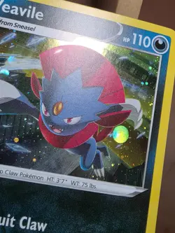 MP Pokemon SWIRL Weavile Black Star Promos SWSH246 Cosmos Holo Rare - Image 5