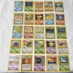 Vintage 1999 Pokemon Cards Lot 25 Base Jungle Fossil LP/NM No Duplicates - Image 1