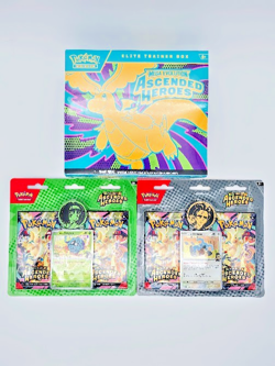 Pokemon TCG Ascended Heroes Elite Trainer Box & Larry/Erika 2-Pack Blister Lot - Image 1