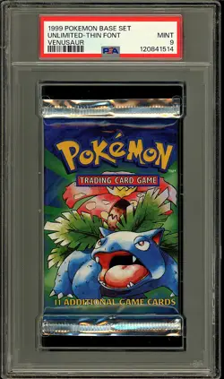 Pokemon 1999 Vintage WOTC Base Set Venusaur Sealed Booster Pack PSA 9 - Image 1