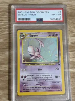 2001 Pokemon "Espeon" Holo P.M. Neo Discovery #1 NM-MT PSA 8 - Image 1