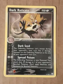 Pokemon Dark Raticate 17/109 Team Rocket Returns Rare NM See Pictures - Image 1