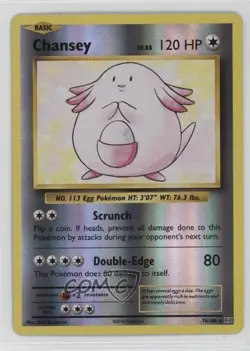 Chansey Reverse Foil Pokemon XY Evolutions 20th Anniversary #70 - Image 1