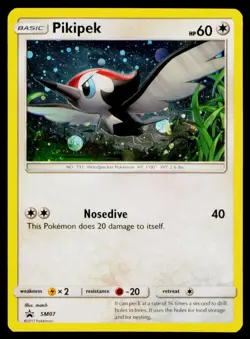 Pikipek - Cosmos Holo #SM07 Promo Pokemon SM Promos NM - Image 1