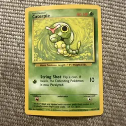 1999 Original Pokemon base set - CATERPIE 45/102 - NP - Image 1