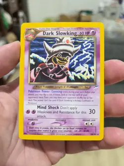 Dark Slowking 20/105 Neo Destiny Pokemon RARE EXC - Image 3