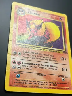 💥 Flareon | Pokemon TCG 1999 | (Jungle Set) Non Holo Vintage # 19/64 - Image 3