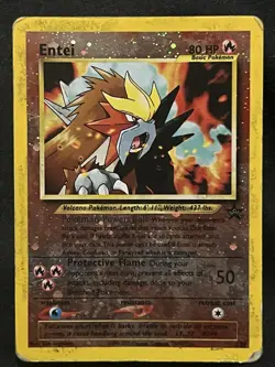 2001 Pokemon Entei Reverse Holo Black Star Promo 34 MP - Image 1