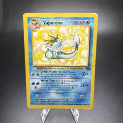 Vaporeon 28/64 Jungle Non Holo Rare Pokemon TCG WOTC 1999 Vintage DMG -g - Image 1