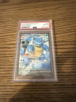 2023 POKEMON MEW EN-151 ULTRA RARE #184 BLASTOISE EX PSA 8 - Image 1