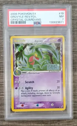 PSA 7 2006 POKEMON EX CRYSTAL GUARDIANS #19 GROVYLE-REVERSE FOIL PSA 9 - Image 1