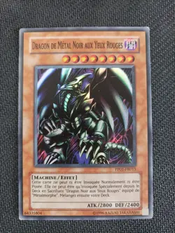 Carte Yu-gi-oh Dragon De Metal Noir Aux Yeux Rouges Pp01-fr015 - Image 1