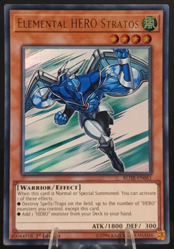 Elemental HERO Stratos BLHR-EN061 Ultra Rare (1st Edition) - YuGiOh (NM) - Image 1