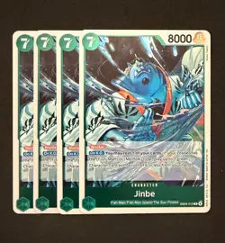 One Piece - Jinbe EB04-015 Foil Playset (x4) - The Azure Sea's Seven NM - Image 1