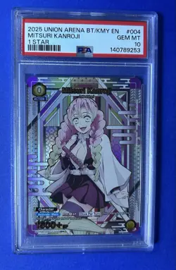 2025 Union Arena BT/KMY EN Mitsuri Kanroji 1 Star #004 PSA 10 GEM MT - Image 1