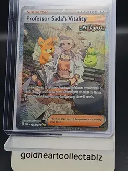 Professor Sada's Vitality Trainer Pokemon TCG Paradox Rift Full Art Card 256/182 - Image 1