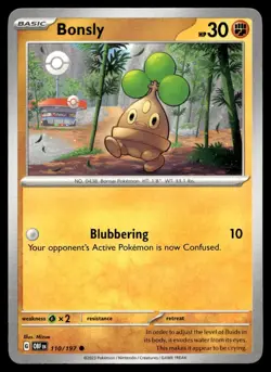 Bonsly 110/197 Pokemon Card Obsidian Flames Common 30 HP Lightly Played CH - Image 1