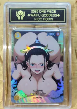 NICO ROBIN Waifu Goddess Holographic Card CUSTOM MADE Black label - Image 1