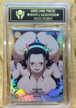NICO ROBIN Waifu Goddess Holographic Card CUSTOM MADE Black label - Image 3