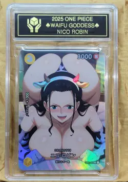 NICO ROBIN Waifu Goddess Holographic Card CUSTOM MADE Black label - Image 4
