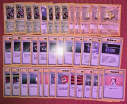 100x Pokemon Base Set SHADOWLESS Cards Lot LP Vintage WOTC Trainers + Pokemon - Image 2