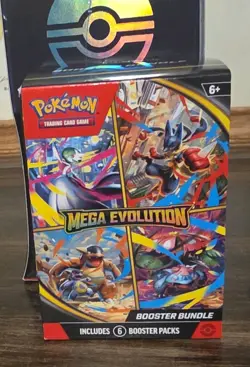 Pokemon Mega Evolution Booster Bundle 6 Booster Packs Trading Card Game - Image 1