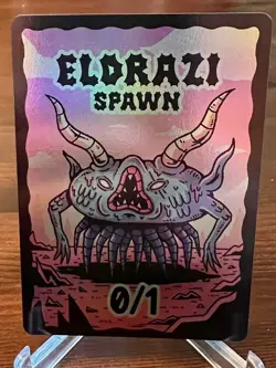 Wizard Of The Barge Magic The Gathering Foil Eldrazi Spawn 0/1 Token Kickstarter - Image 1