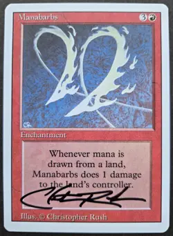 RARE SIGNED MtG Magic Christopher Rush _ Revised Artist Proof _ MANABARBS _1/100 - Image 3